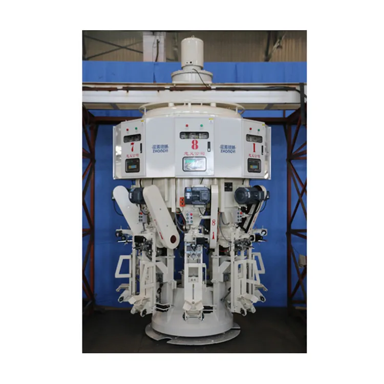 Low price automatic 25kg 50kg bag rotary 8 nozzles cement packer