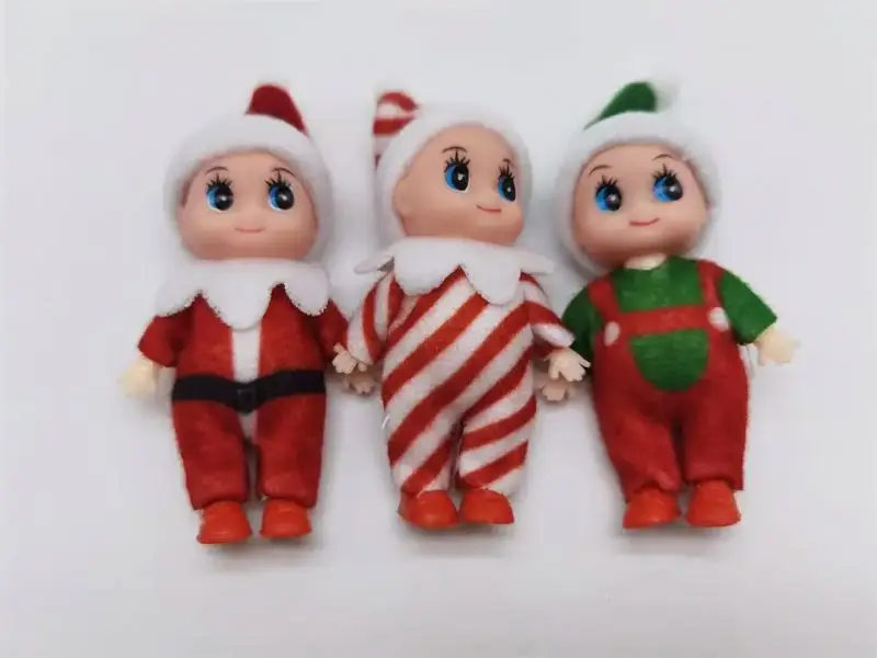 Hot Sale Shelf Christmas Decorative Stripe baby elf doll Xmas Ornaments Gifts For Kids