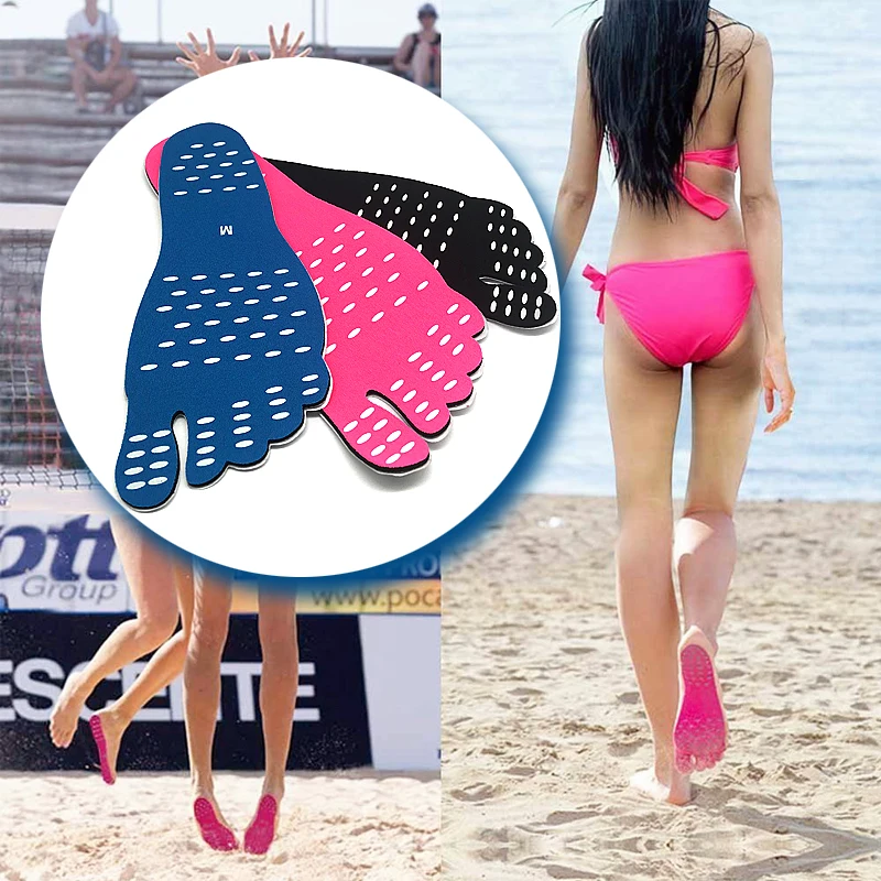 Beach Insole Disposable Daily use Bare Feet Protection Pads Bare Naked Foot Sticker Summer Fun Stick on Foot Pads