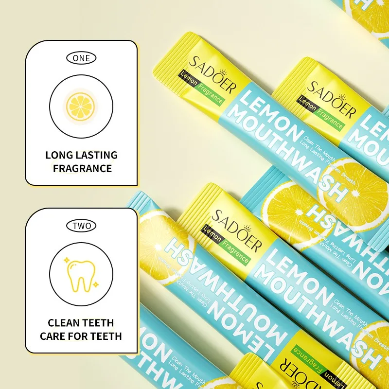 Mouthwash private label teeth whitening oral hygiene cleaning disposable pharmaciutical mouthwash sachet