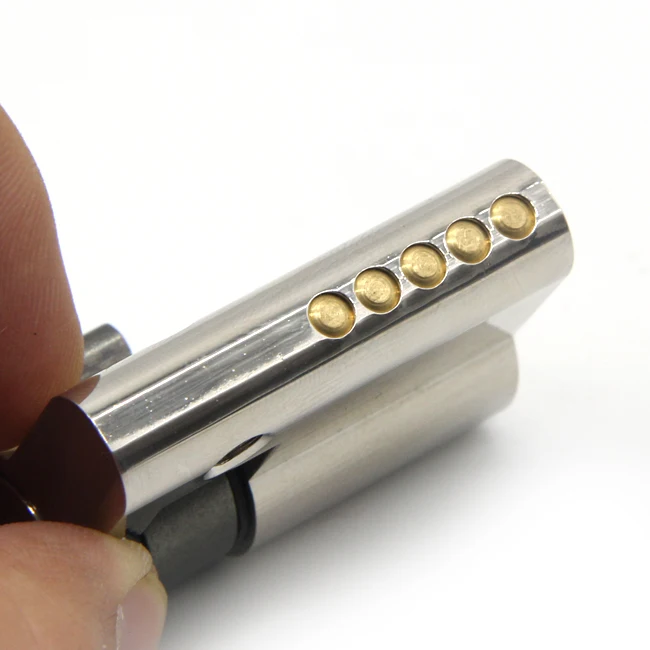 40mm bathroom half euro single open brass door lock cylinder with computer key