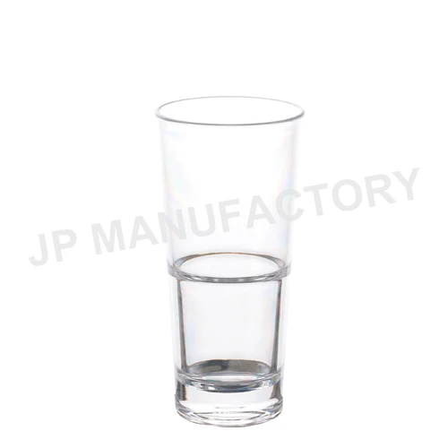 360ml Customizable Clear PC Long cup Plastic beer Glass Unbreakable water tumbler for wholesale