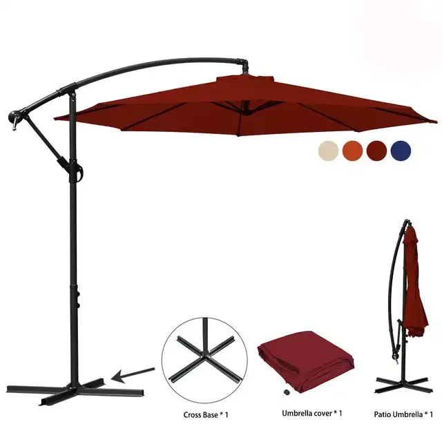 Outdoor Waterproof Patio Umbrella Casual Balcony Parasol Sun Shade Banana Umbrella For Garden
