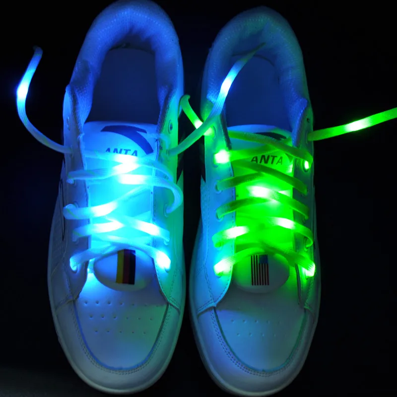 Светящаяся светодиодная подсветка, нейлоновые шнурки для шнурков