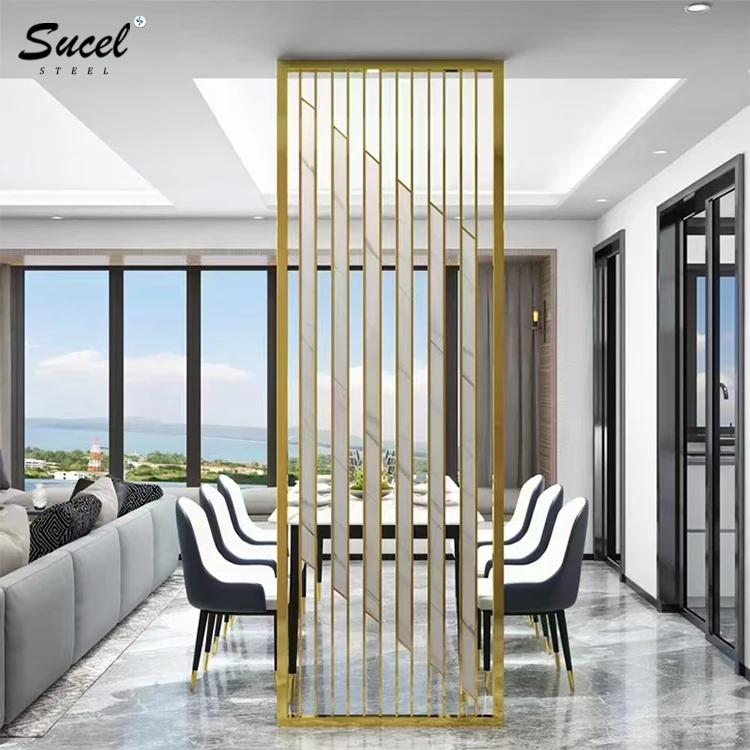 SUCEL Decorative Metal Screen Fencing Stainless Steel Screens & Portable Folding Doors Room Dividers