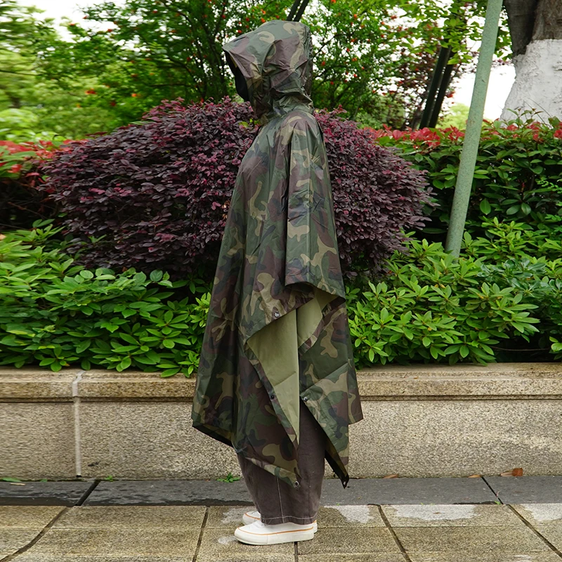Rainfreem Raincoat camouflage Waterproof Poncho polyester pvc Raincoats