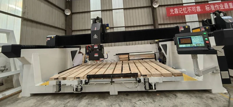 China  Marble Granite Quartz Kitchen Countertop CNC Stone Bridge Cutting Machine With CCD Camera 5 Axis Bridge Cutting Saw