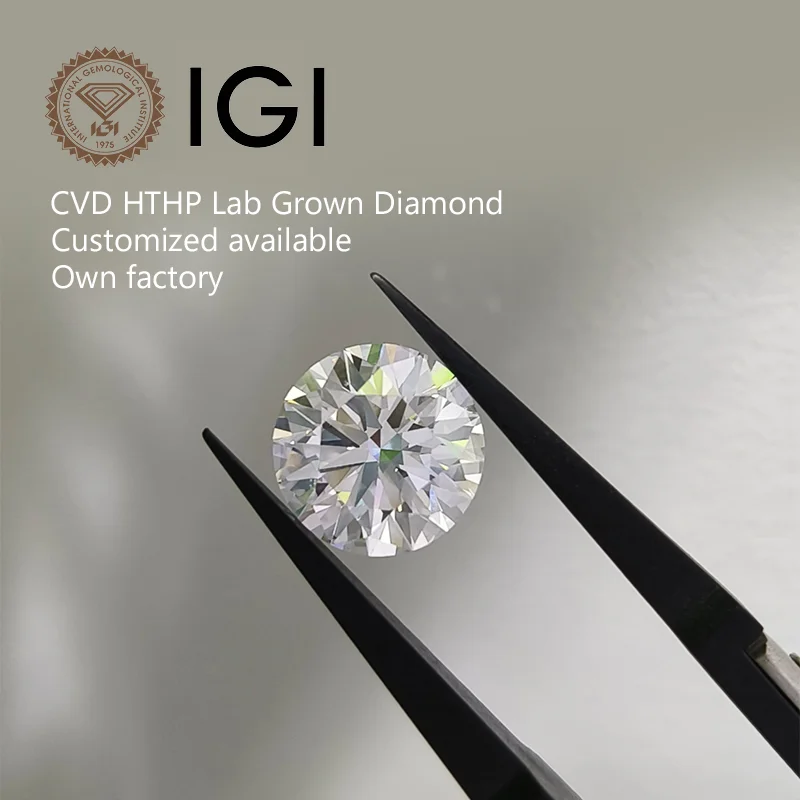 Starsgem IGI Certified Whole Sale Low Price Factory Direct-sale 2ct 2.5ct 3.0ct Lab Grown CVD Diamond for Jewelry
