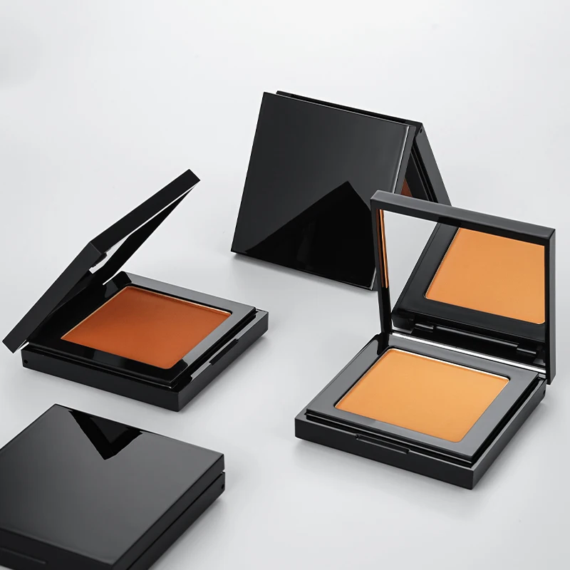 Full Coverage Waterproof Oil Control Transparent pressed Women Make Up Foundation And Face Powder Compact Makeup Private label