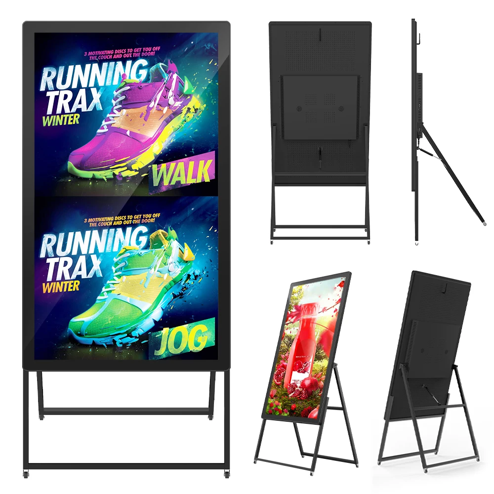 43 inch Ultra Thin portable screen Vertical media player internet advertising machines digital signage