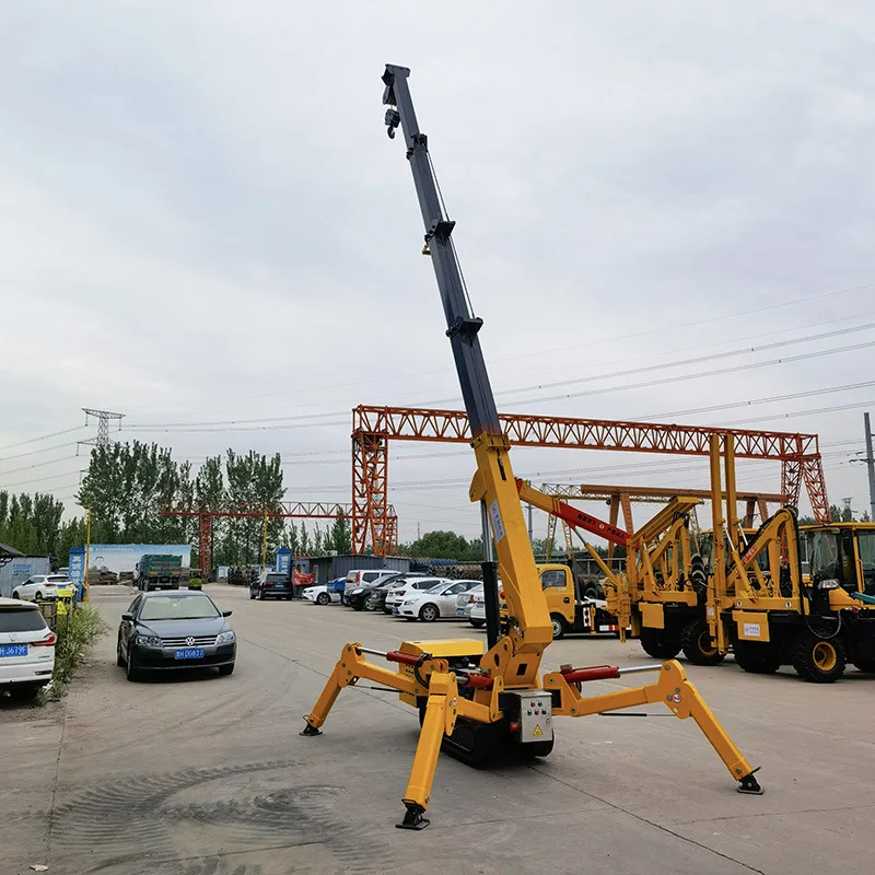 Good performance two Speed 10ton 12ton 14ton heavy duty spider crane crawler crane with Fly JIB