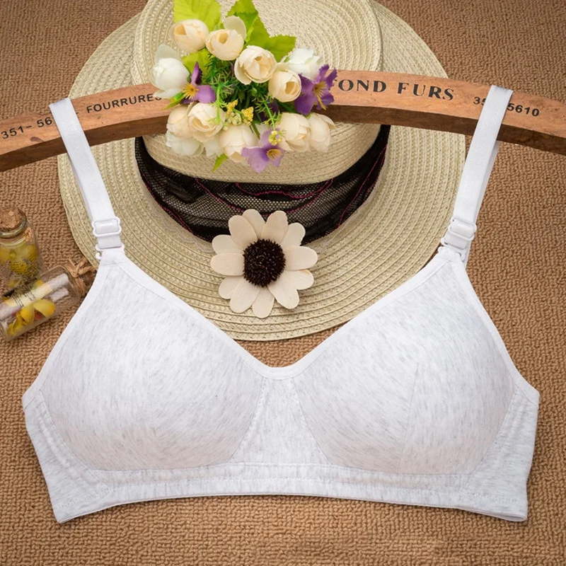 Wholesale Custom Students Solid Wireless Adjustable Soft Push Up Women Cotton Bra