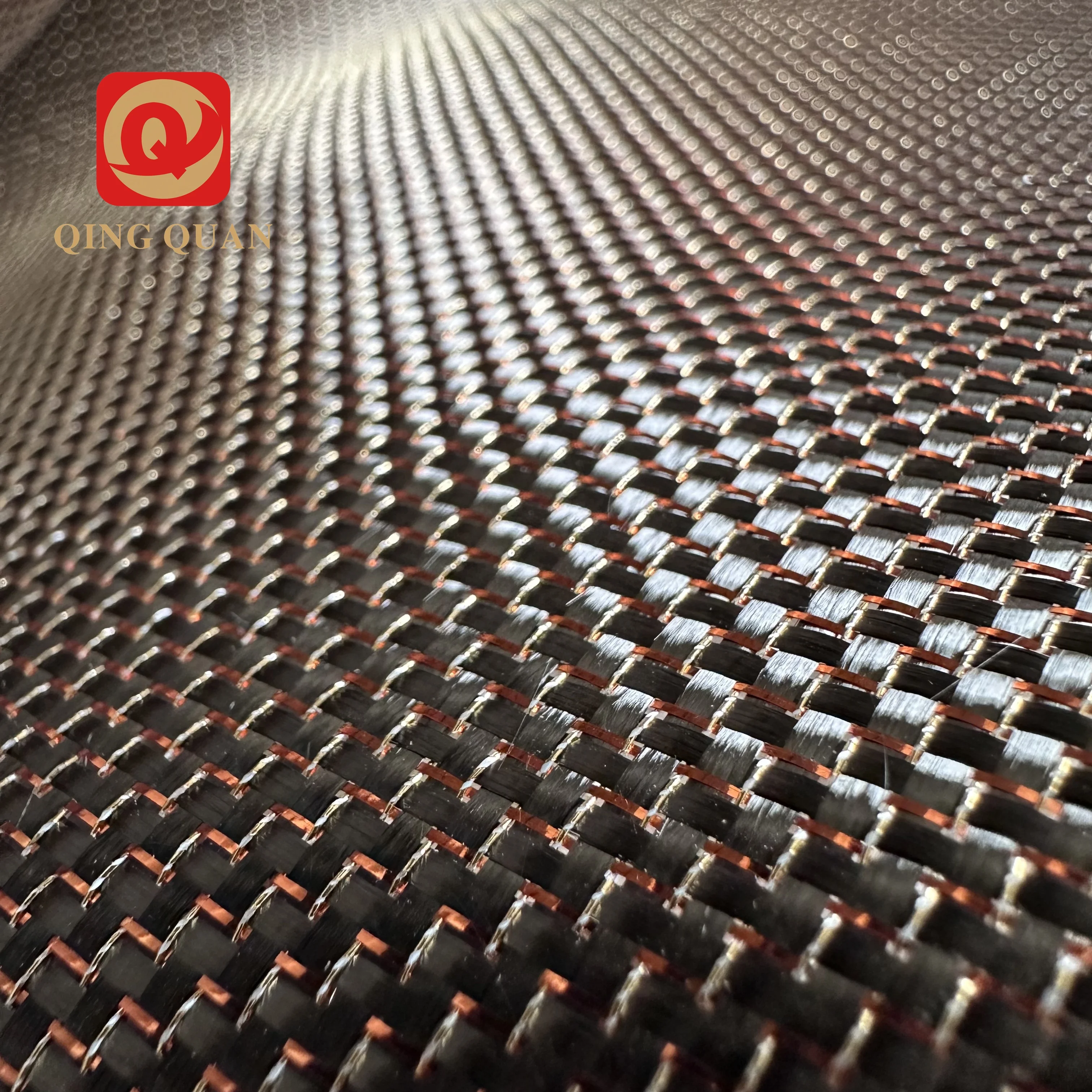 Rose gold Silver Metal Wire Cloth T300 Carbon Fiber Carton Box Jacquards
