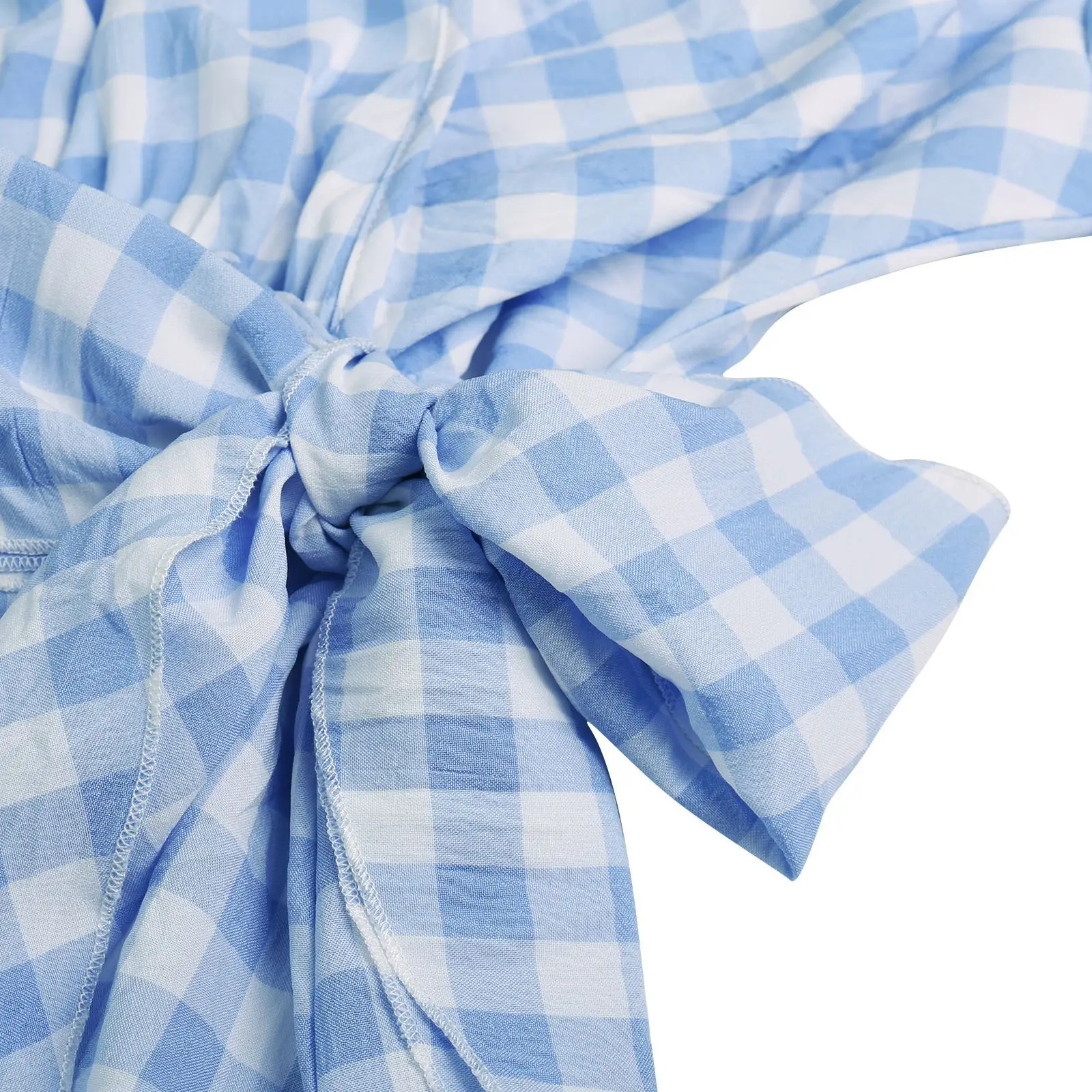 Wholesale Ladies V Neck Checked Mini Casual Dress Women Summer elegant casual dresses