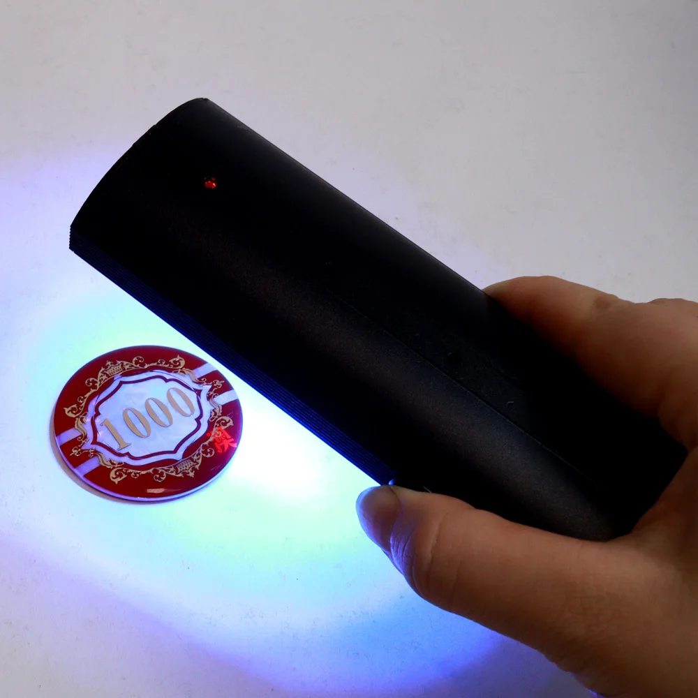 Casino UV light detector poker chips scanner  wireless rechargeable casino paper money detector