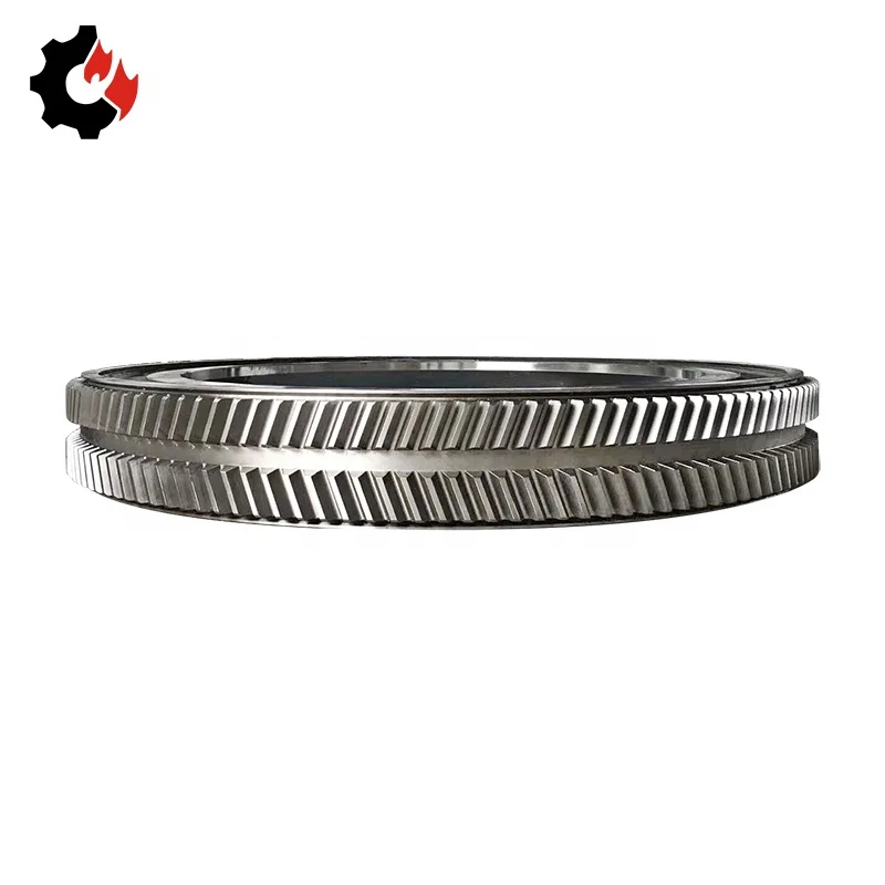 S45C Промышленная, изготовленная на заказ, высокопрочная ковка из стали, Большая двойная спиральная кольцевая шестерня