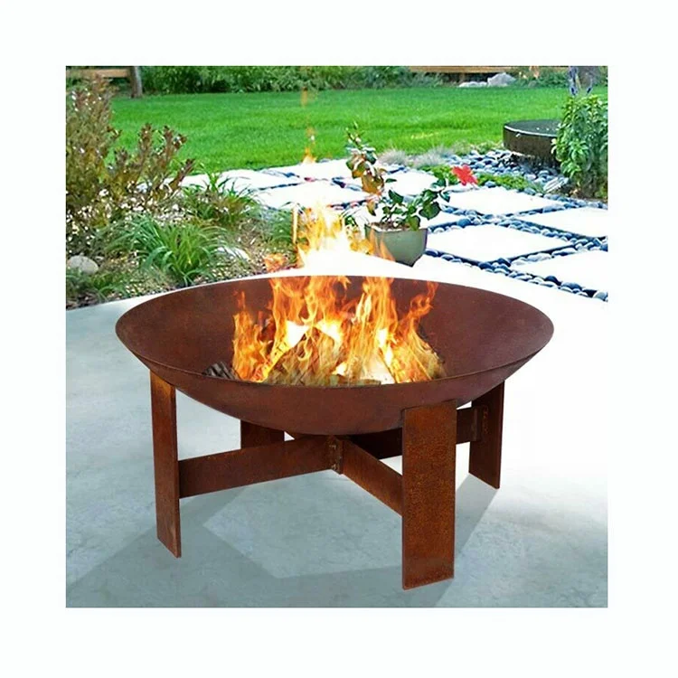 Outdoor Corten Steel Wood Burning Stove,Portable Wood Stove Camping,Stainless Steel Fire Pit Stove Wood Burning Cook Stove