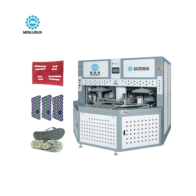 Ротационные 4 станции Pe резиновые пластиковые листы EVA пенопластовый материал сандалии тапочки Подошва выбивает дизайн пресс машина прессформы