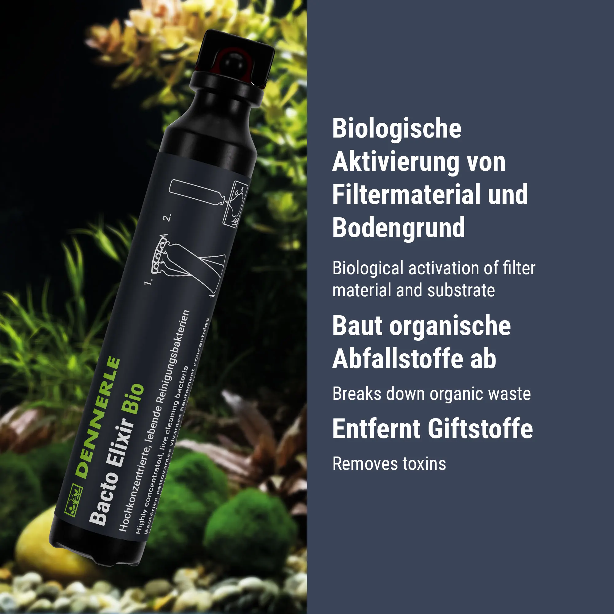 DENNERLE Bacto Elixir Bio 50 мл высококонцентрированные живые очищающие бактерии уход за водой для пресноводного аквариума
