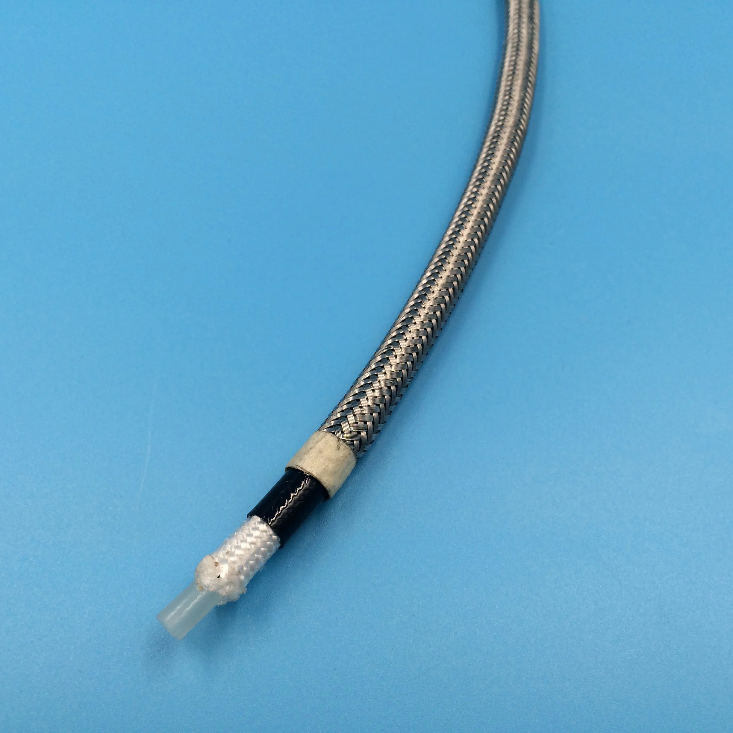 High tensile braided PTFE flexible rubber brass hose barb fitting hose