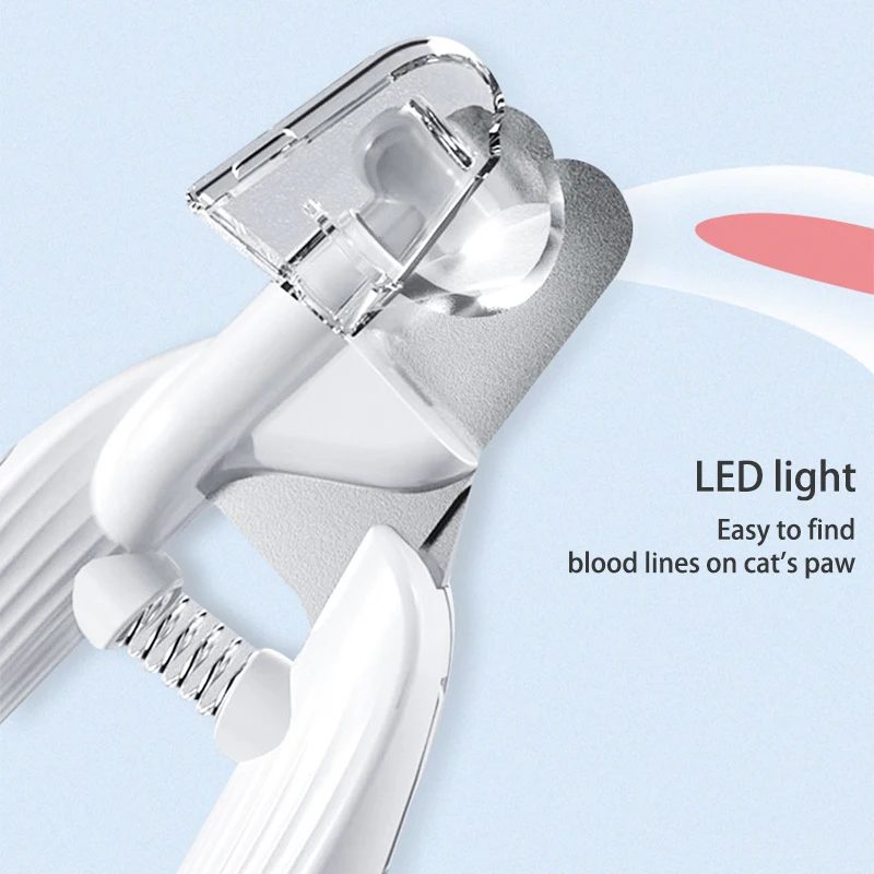 Pet Nail Cutter Trimmer Scissors With Led Light Soft Grip Stainless Steel Cat Dog Pet Nail Grinder