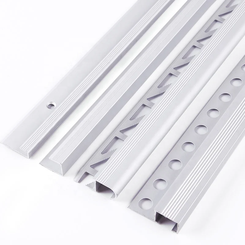 Aluminum Building Trim Metal Edging Strips Step Anti-slip Stair Nosing Profiles for Staircase Marble Tile Edge Trim Corner