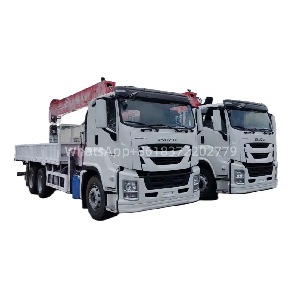 ISUZU GIGA 10 wheeler 20T dropside cargo truck teowscopic 15T boomtruck
