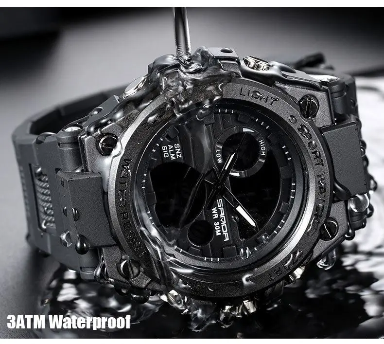 Wholesale Men Watches Sport Style Wristwatch Dual Display Male Watch For Men Clock Waterproof Digital Wrist Watch