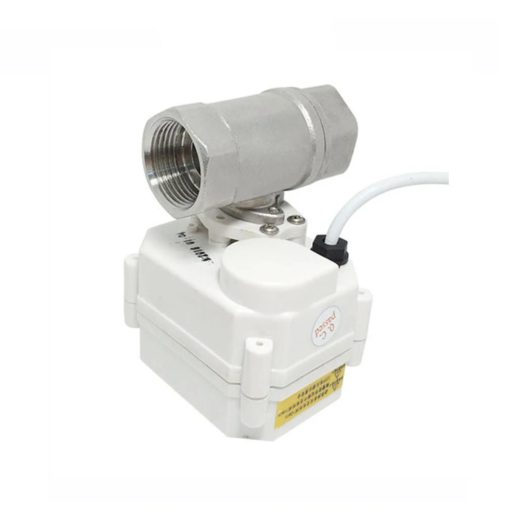 12V 2 Way DN20 3/4 inch Threaded Mini Electric Water Stainless Steel Ball Valve