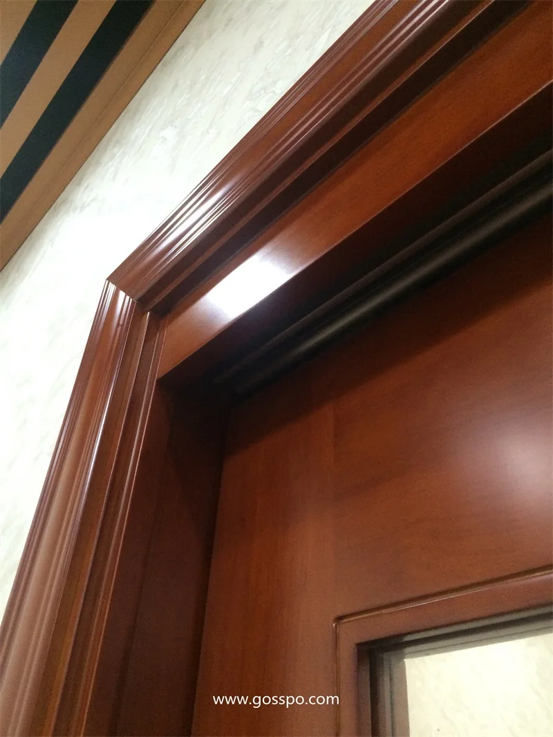 
XS3-022 Bathroom wood frame sliding glass door swing kitchen door 