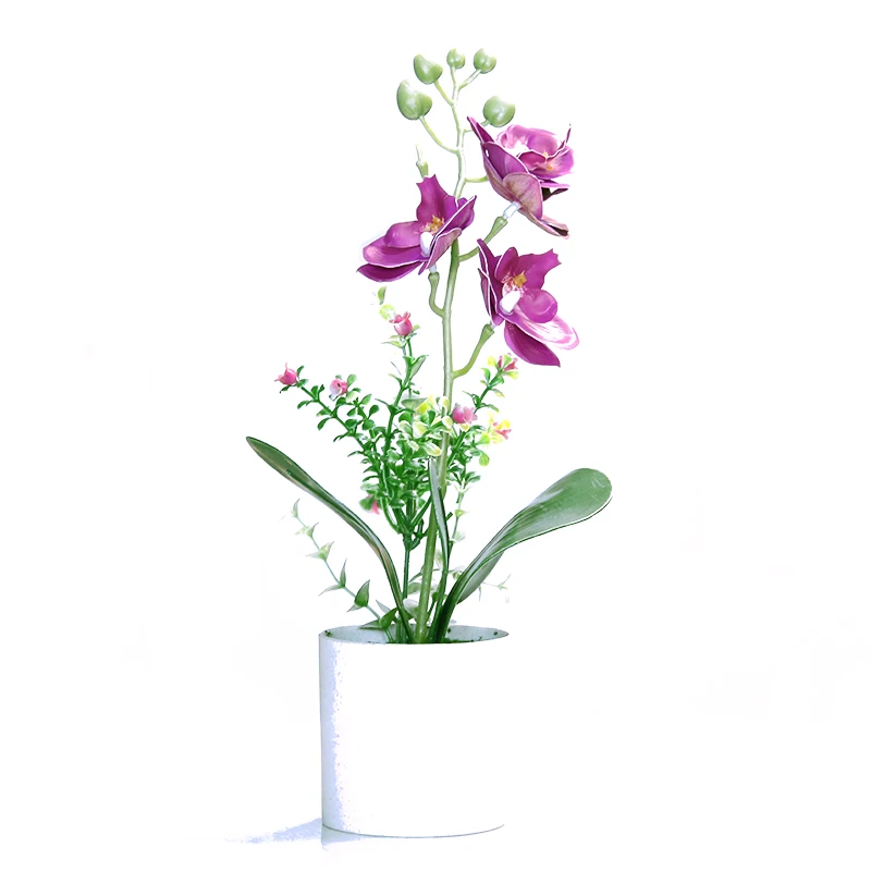 faux butterfly orchid phalaenopsis flower pot