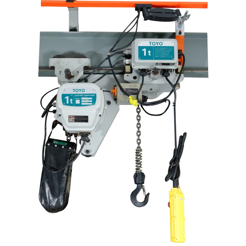 Toyo Japan 3 Phase Single Double Speed 1 1.5 2 3 5 7.5 Ton Low Headroom Electric Chain Hoist
