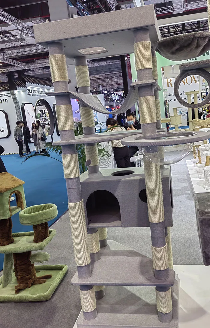 Tall Cat Tree,Multi-Level Cat Tower for Indoor Cats,2 Widened Plush Perches Cat Condo with Scracthing Board and Big Cave