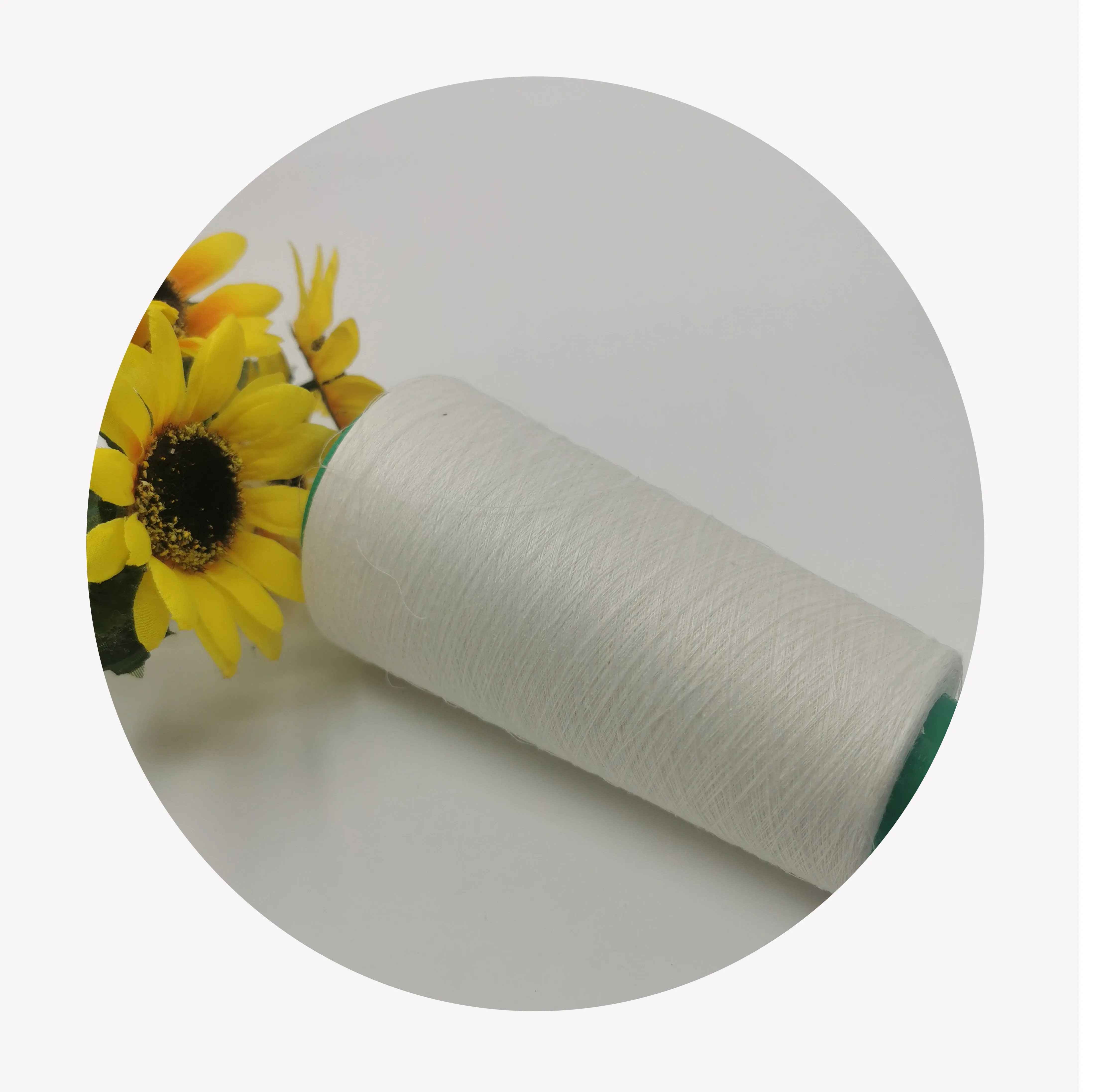 100% white color Linen yarn for weaving and knitting