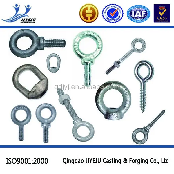 Jis b 1168 M14 M16 M18 Galvanized Steel Forged Anchor Eye Bolts