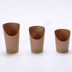 High-Quality Paper Fry Chips Cup Custom Printed Disposable Egg Puff Paper Cups