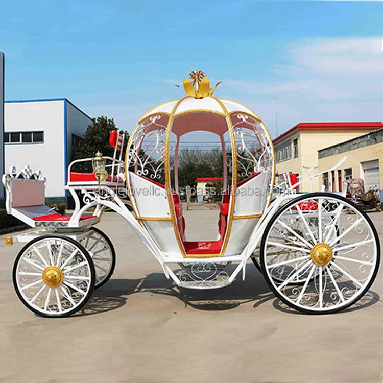 2024 Luxury Electric Horse Carriage Royal Horse Drawn Carriage Special Transportation Wedding Wagon Horse Carriage