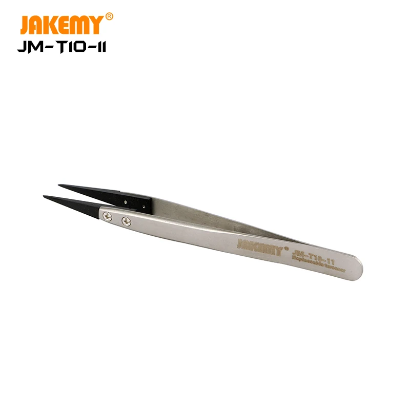 JAKEMY JM-T10-11 High Quality Phone accessories Tweezesr Replaceable Anti-static Stainless Steel Tweezers for Disassembling