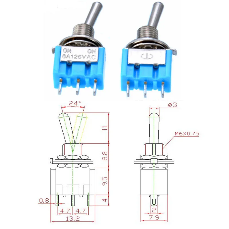 hot selling price-off promotions highly  Toggle Switch Screw Terminals 2P ON-OPP SPST 15A 250V toggle switch
