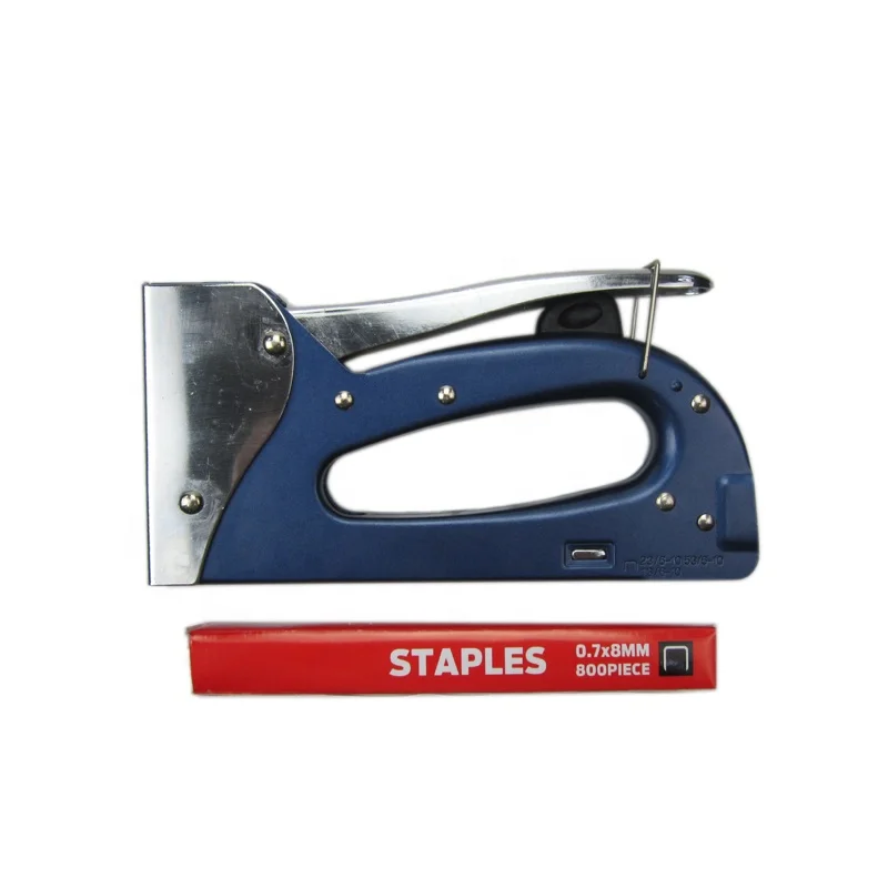 All metal body easy loading all metal staple gun operated with one hand 23 series staple gun