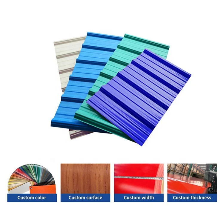zinc corrugated galvanized ppgi roofing color coated sheet prepainted steel roof tile for sandwich panel