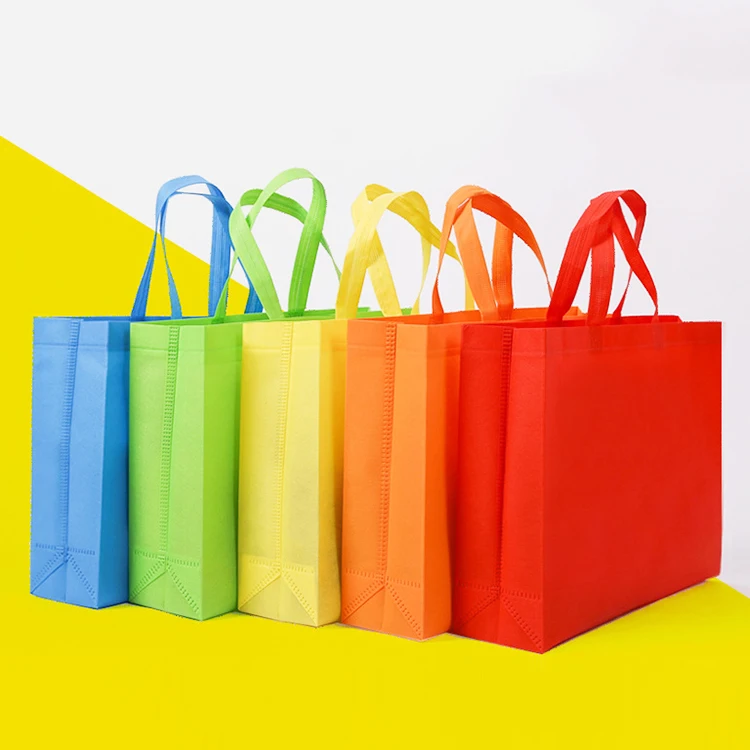 YASEN Custom Printed Logo Promotional Non Woven Bag Shopping Bag Factory Price Stock Nonwoven Fabric Carry Bags