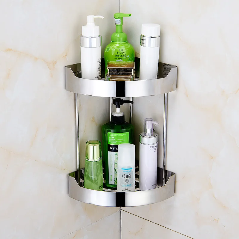 New style stainless steel wall rack shower corner bathroom shelf