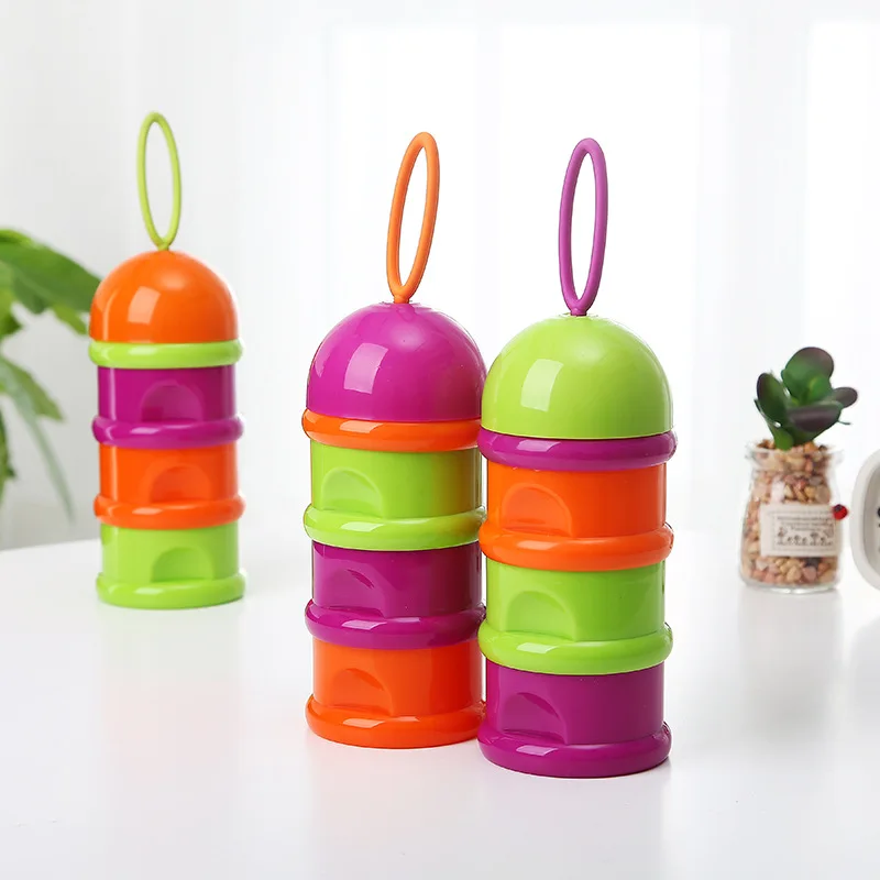 Manufacturers Direct Color Children Convenient Three-layer Milk Powder Box With Independent Layering