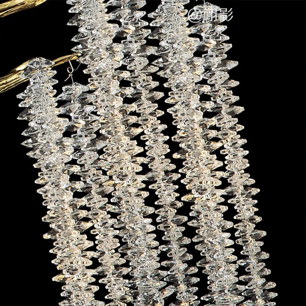 120cm Pendant Light French Italian Stair Luxury Tree Branch Aluminum Hanging Chandelier Lamp Customized Decoration Pendant Light