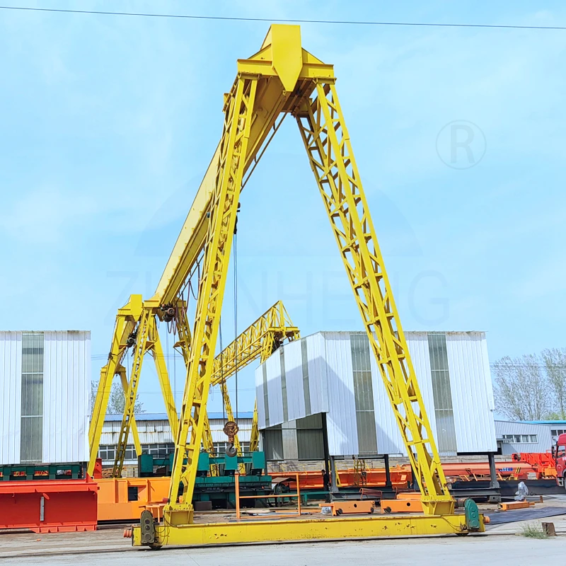 10 Ton 20 Ton Mh Workshop Single Double Girder Mobile Rubber Tyre Container Gantry Crane With Good Price