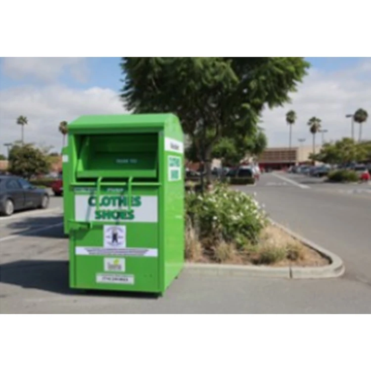 Rustproof Used Book Clothes Shoes clothing donation Drop bins for Charity Donation Center