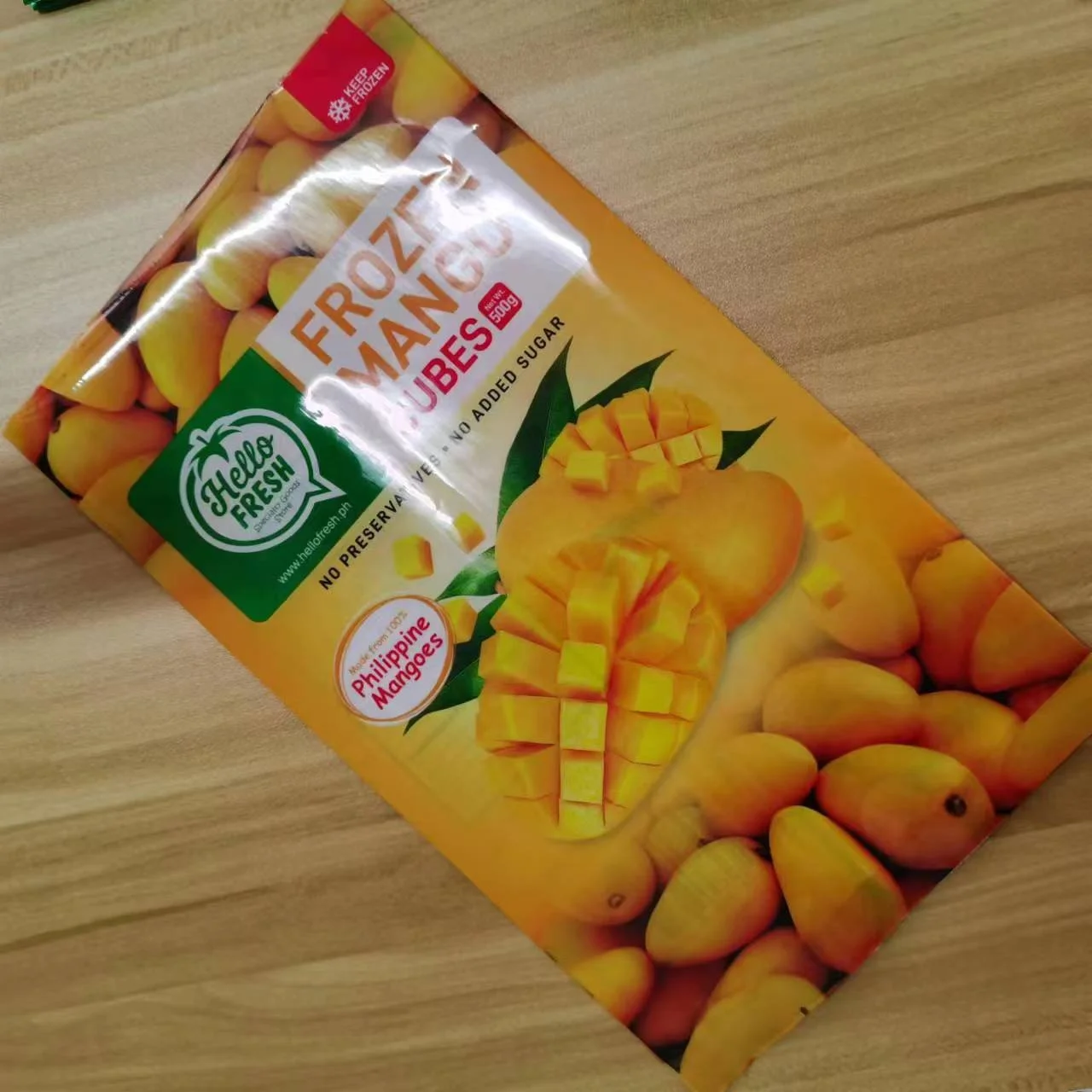 Wholesale Plastic Bags Frozen Custom Resealable Fruit Food Zip Packaging Laminate Plastic Bags For Frozen Bags Vacuum Mango