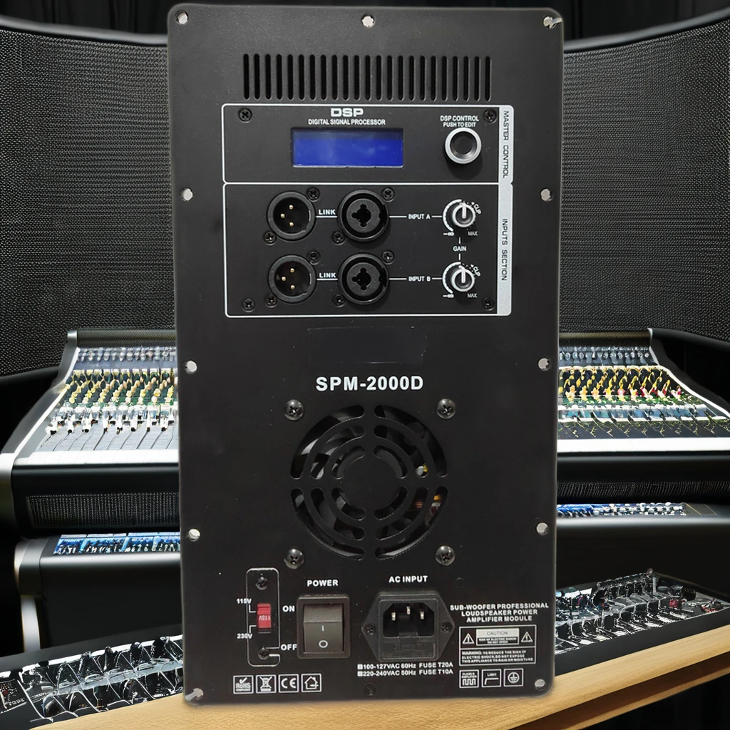 2024 New Launch Professional Audio Products SPM2000A-SUB High Power 2000W Output DSP Subwoofer Speakers Active Metal Plate