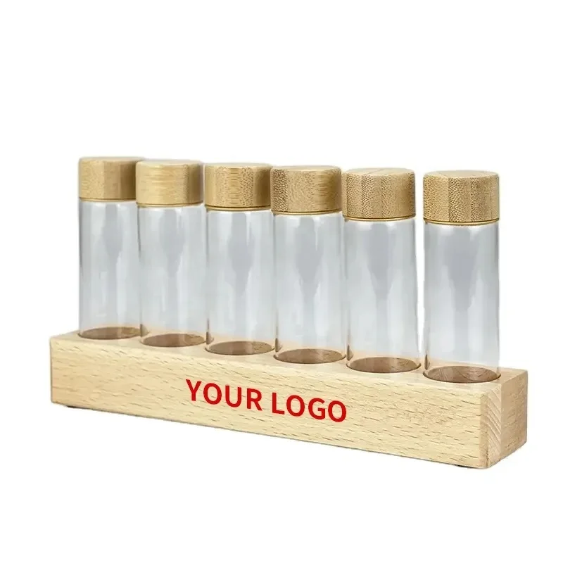 Coffee Beans Tools Glass Test Tubes Small Distributor Display Rack Stand Supplies Glass Container Coffee Bean Storage Tube